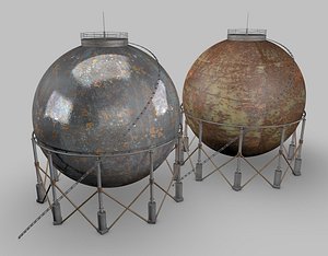 3d model industrial gas tank