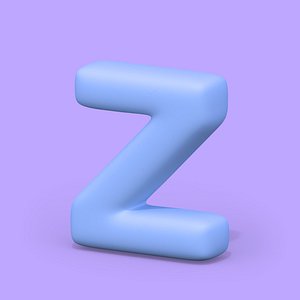 3D font letters model