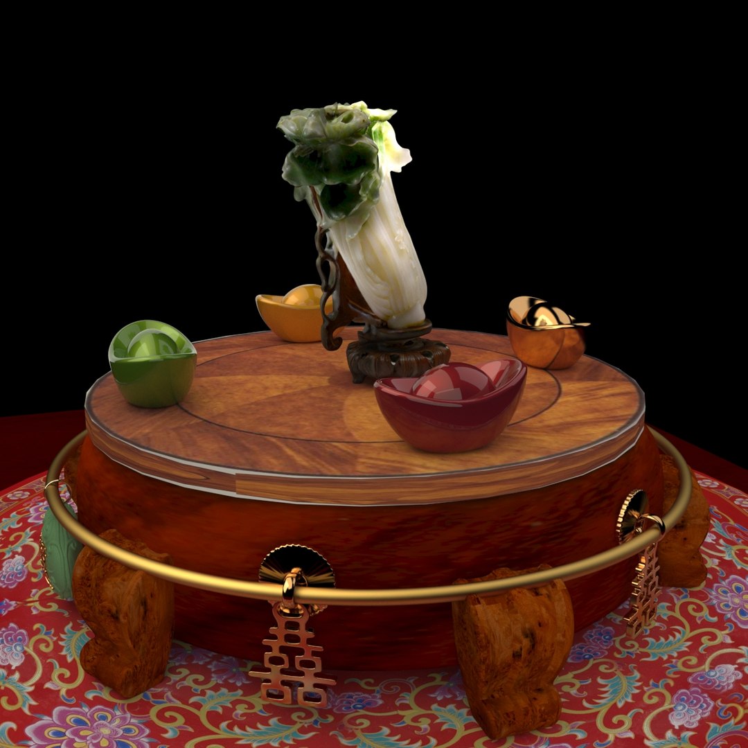 Chinese Jadelite Cabbage Sculpture Model - TurboSquid 2251471