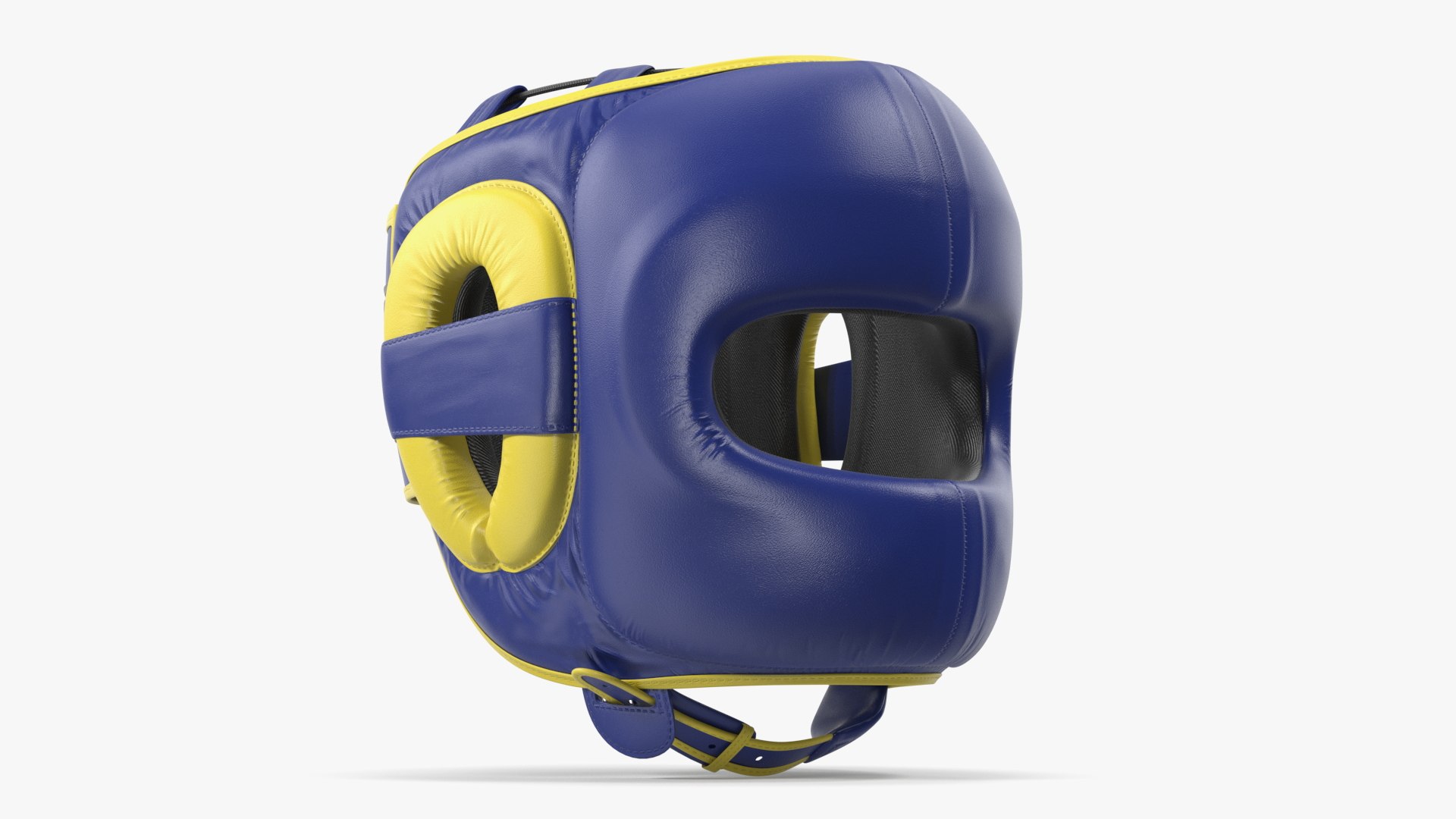Boxing Headdress for Face Protection Blue 3D model preview