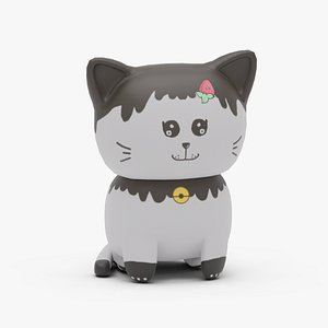 Chocolate Cat Low Poly 3D model