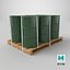 Green Barrels with Pallet
