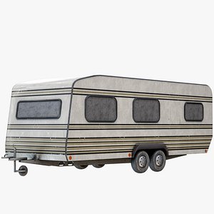 3D Camp Travel Trailer PBR model