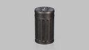 Metal Dustbin - Vintage Street Trash Can