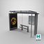 3D Bus Stop in Washington