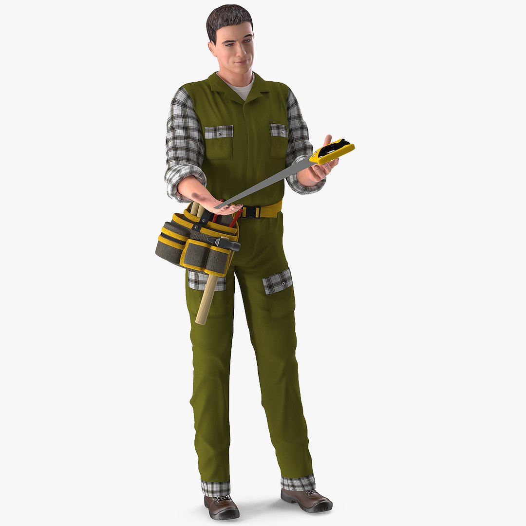 Woodworker 3D model preview