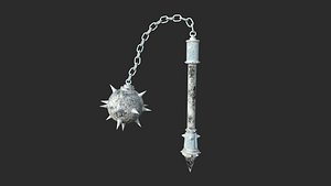 Medieval Flail 05 Frost - Character Fantasy Weaponry 3D model