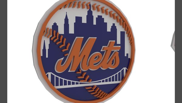 3D модель Логотип New York Mets Keychan Shield Для печати и ...