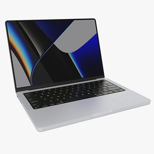 3D Apple MacBook Pro 14 inch Silver