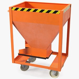 Silo Container with Slide Closure Orange model