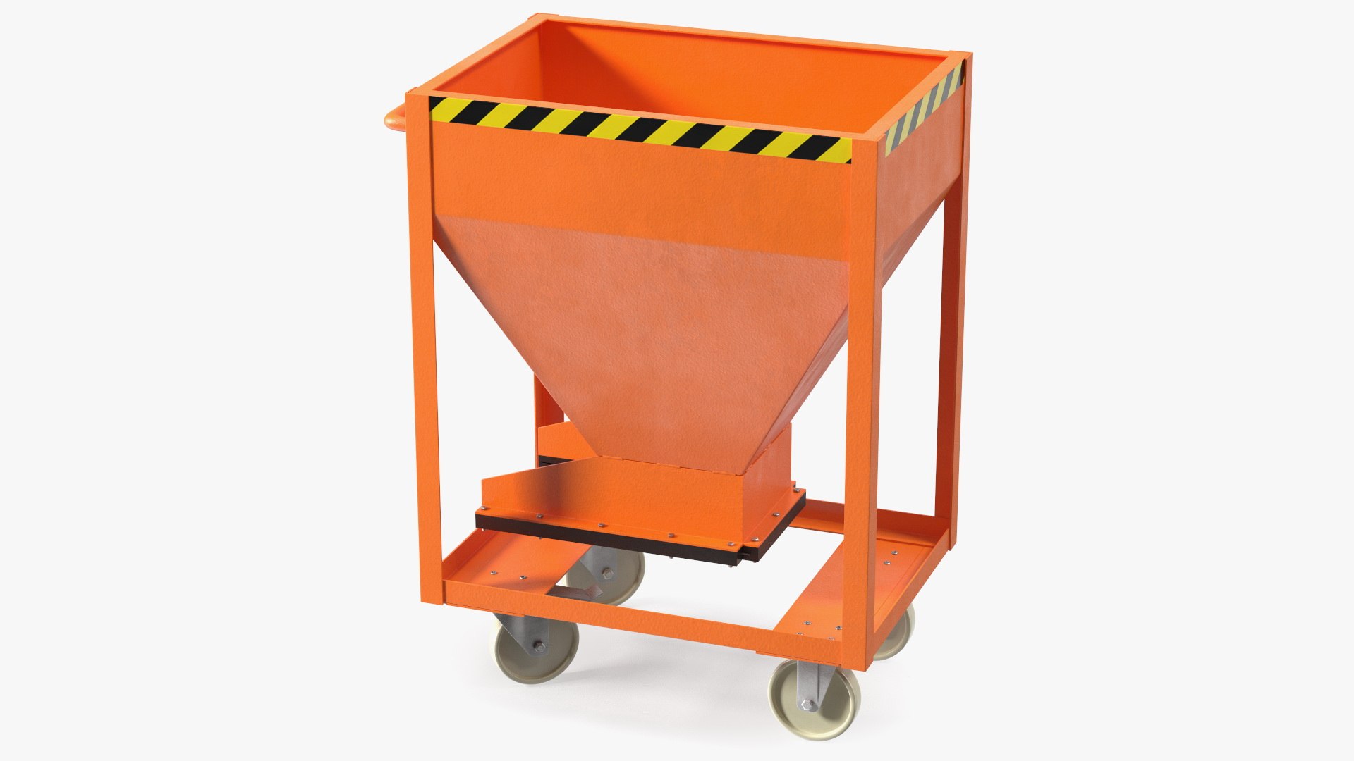 Silo Container with Slide Closure Orange 3D model preview