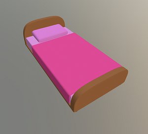 bed cartoon toon model