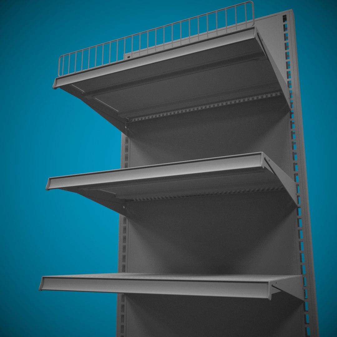3D End Cap Shelves Shelf Model TurboSquid 1419397