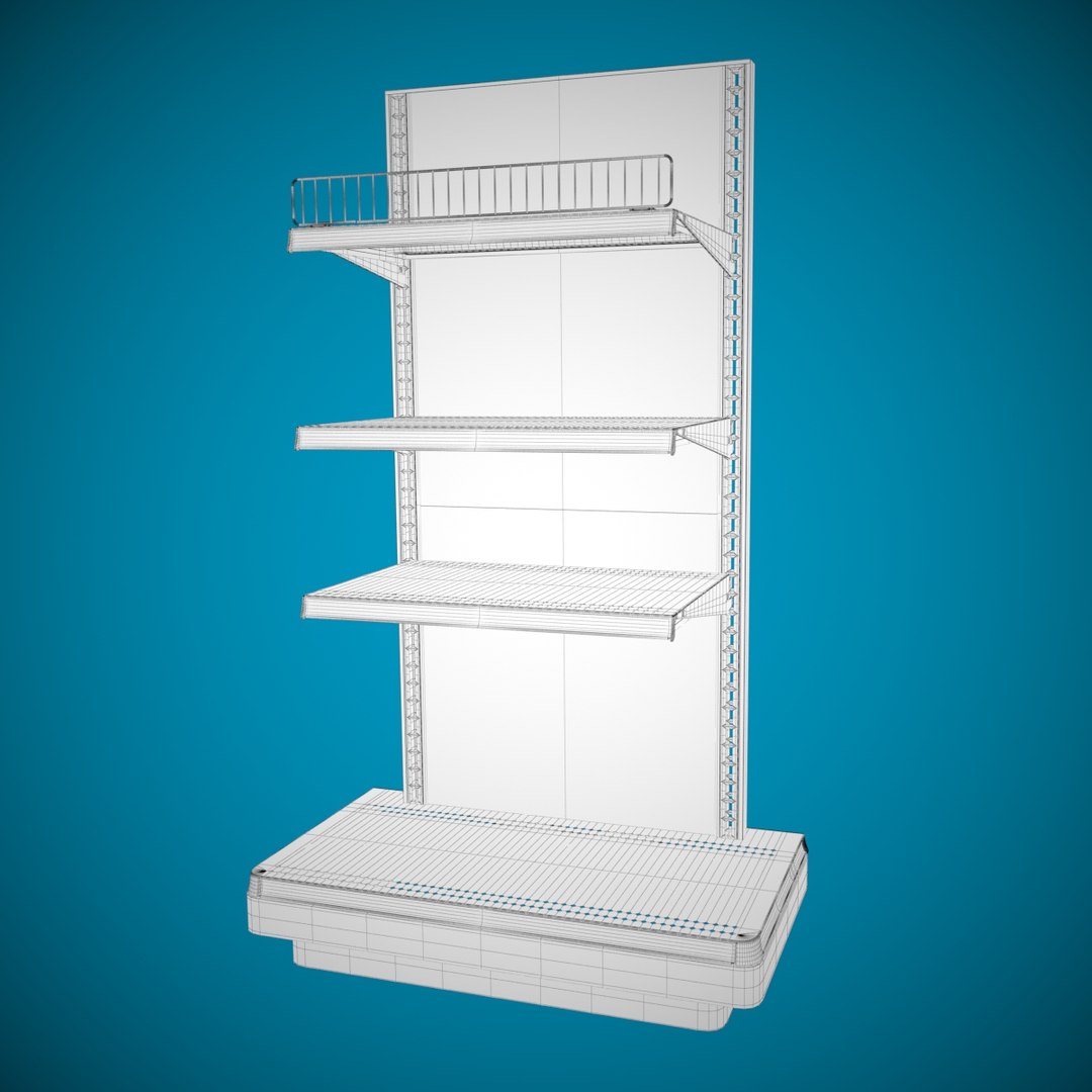 3D End Cap Shelves Shelf Model TurboSquid 1419397