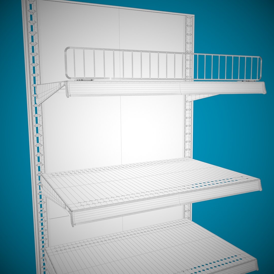 3D End Cap Shelves Shelf Model TurboSquid 1419397