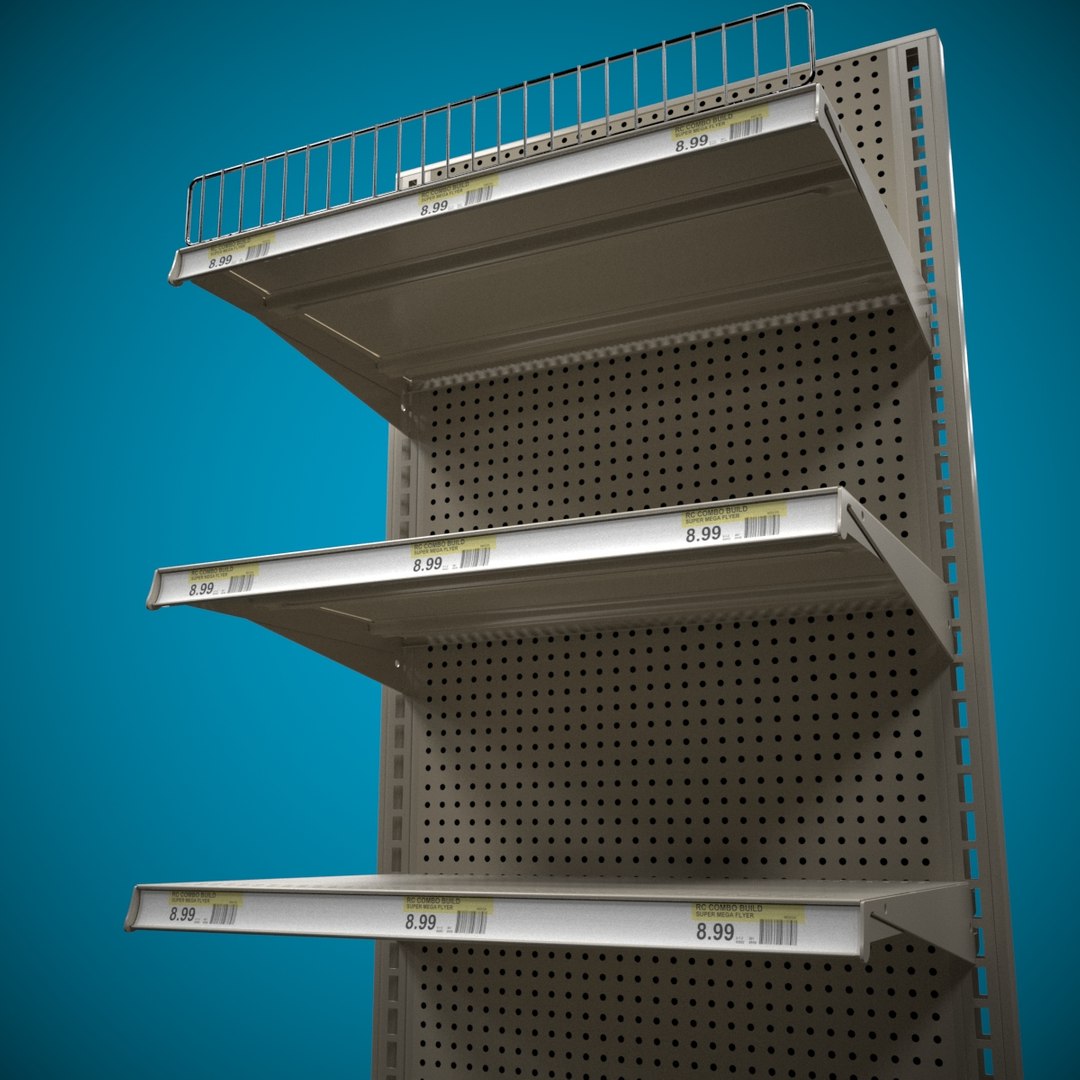 3D End Cap Shelves Shelf Model TurboSquid 1419397