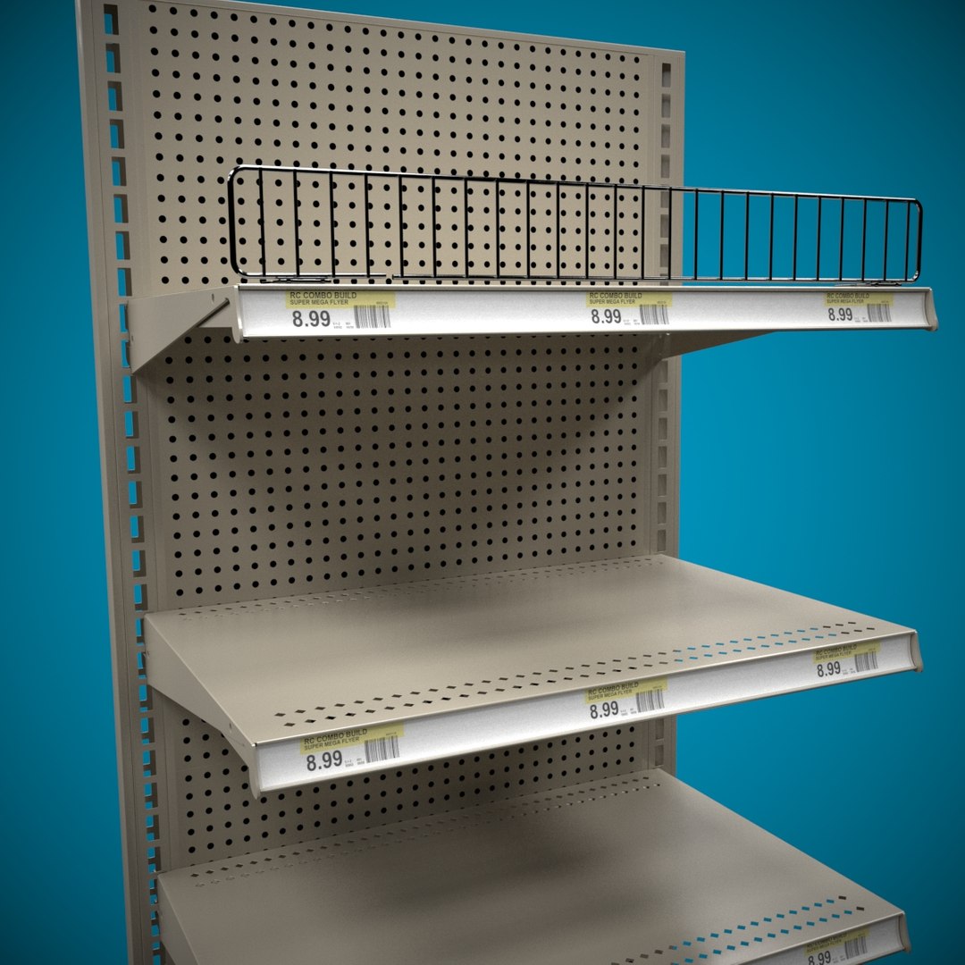 3D End Cap Shelves Shelf Model TurboSquid 1419397