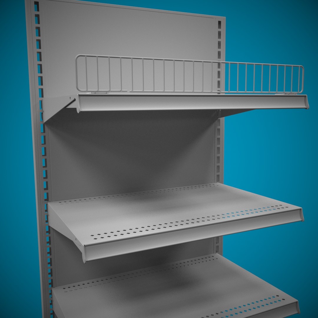 3D End Cap Shelves Shelf Model TurboSquid 1419397