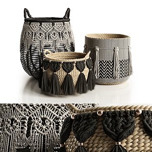 3D boho wicker model