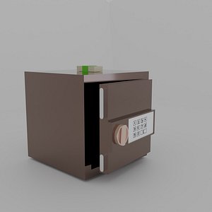 A safe and a wad of cash on top