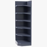 Supermarket Empty Shelf 210 Corner Concave