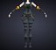 Midpoly Cyberpunk Female Character