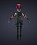 Midpoly Cyberpunk Female Character