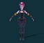 Midpoly Cyberpunk Female Character