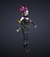 Midpoly Cyberpunk Female Character