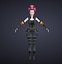 Midpoly Cyberpunk Female Character