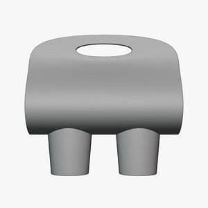 Double Coffee Cup Holder - Geometry Only No Textures No Materials