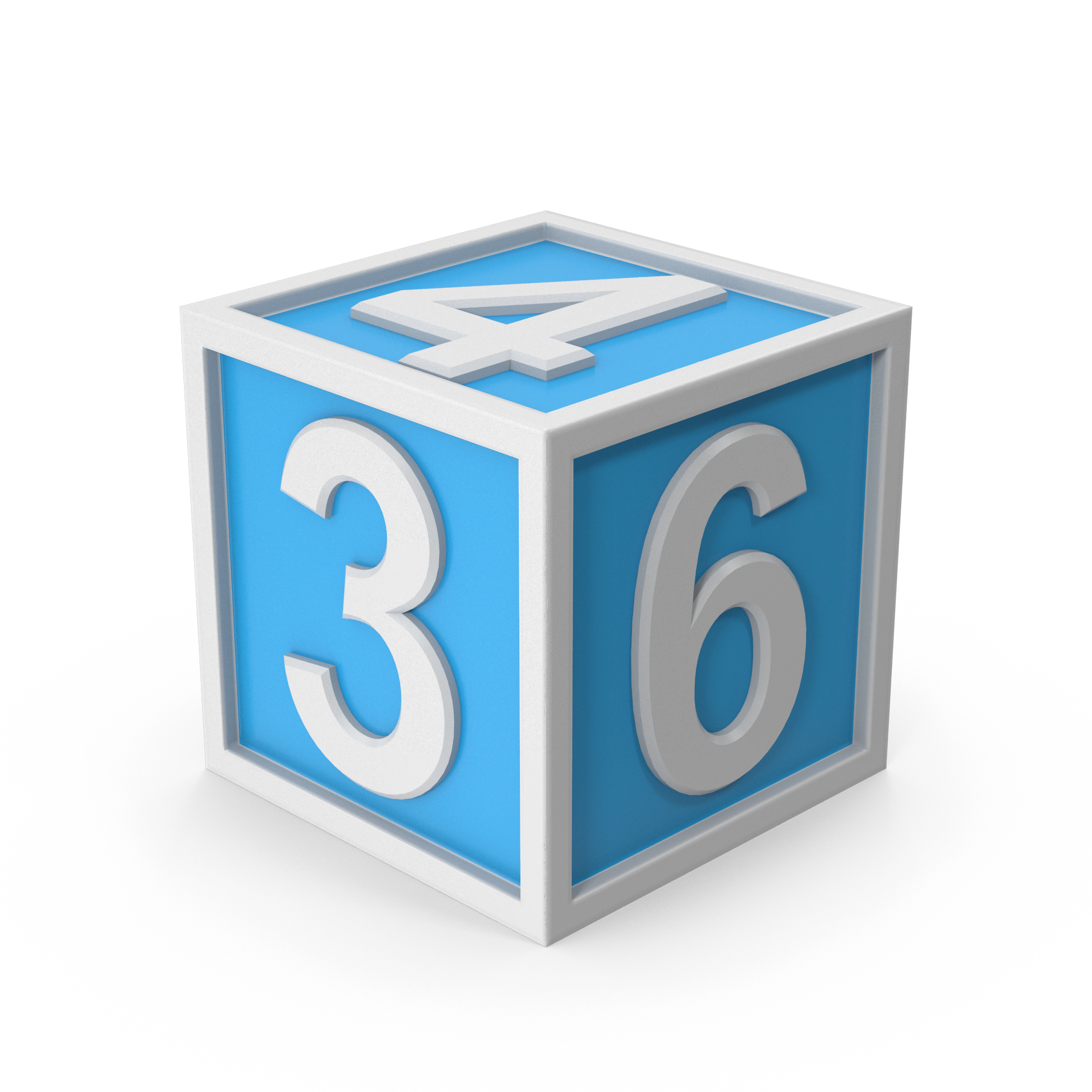 modelo 3d Cubo numérico - TurboSquid 2241616