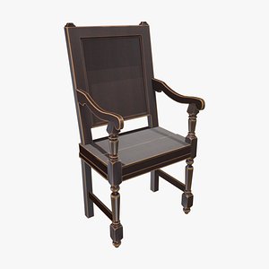 3D Medieval Chair V9 model