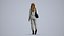 00400Mila011 - Adult Caucasian woman walking through office in autumn business attire carrying bag