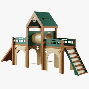 Dog training ground equipment 3D