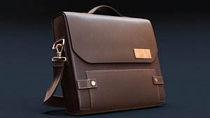 3D model Leather Briefcase