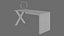 Scrivania direzionale moderna con gambe a X.