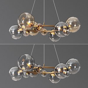 bubbles 9 light chandelier 3D model