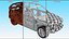 SUV Car Frame Structure with Chassis Rigged for Cinema 4D 3D model