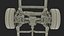 SUV Car Frame Structure with Chassis Rigged for Cinema 4D 3D model