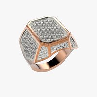 Diamond Man signet ring R73 3D print model