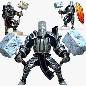 3d rigged knight series