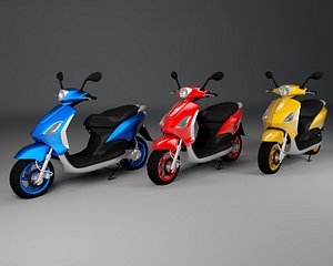 modèle 3D de Support de stationnement pour scooter avec scooter électrique  06 - TurboSquid 2028175