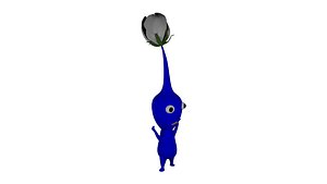 3D blue bud pikmin model