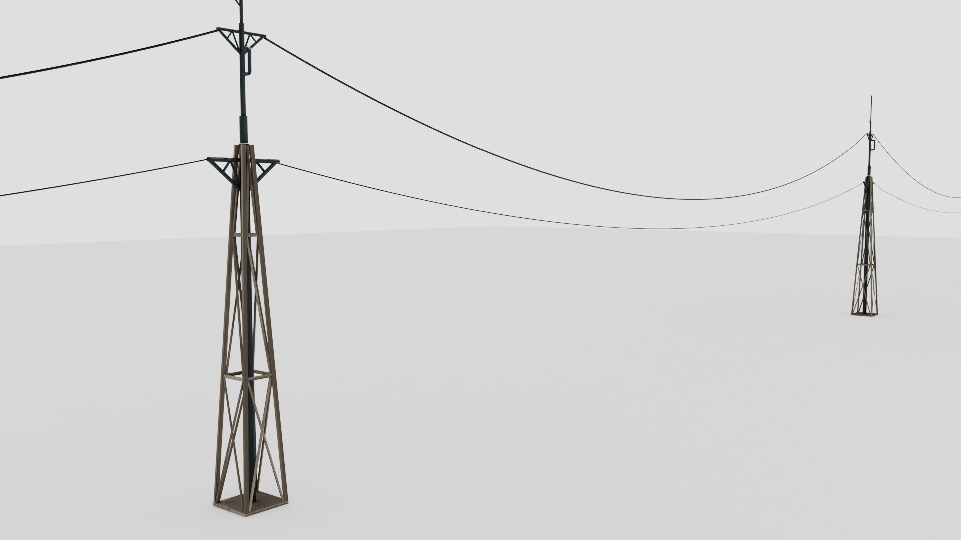 Transmission Power Lines 3D Model - TurboSquid 2345845