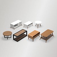 Low-poly Coffeetables Set