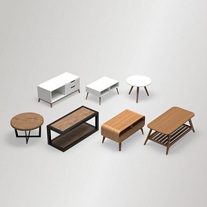 Low-poly Coffeetables Set