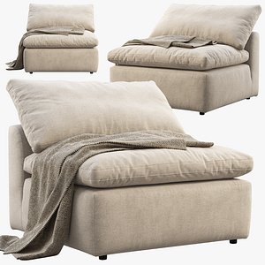 Joybird Bryant Armless Chair 3D model