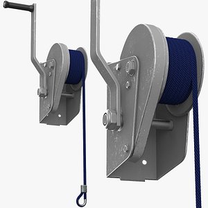 3D Manual Winch Crank With Cord