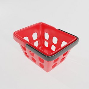 Red basket 3D model